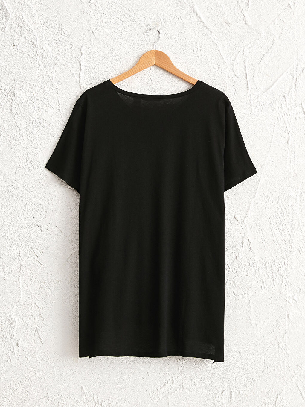 Siyah Bugs Bunny Baskılı Pamuklu Hamile Tişört-1