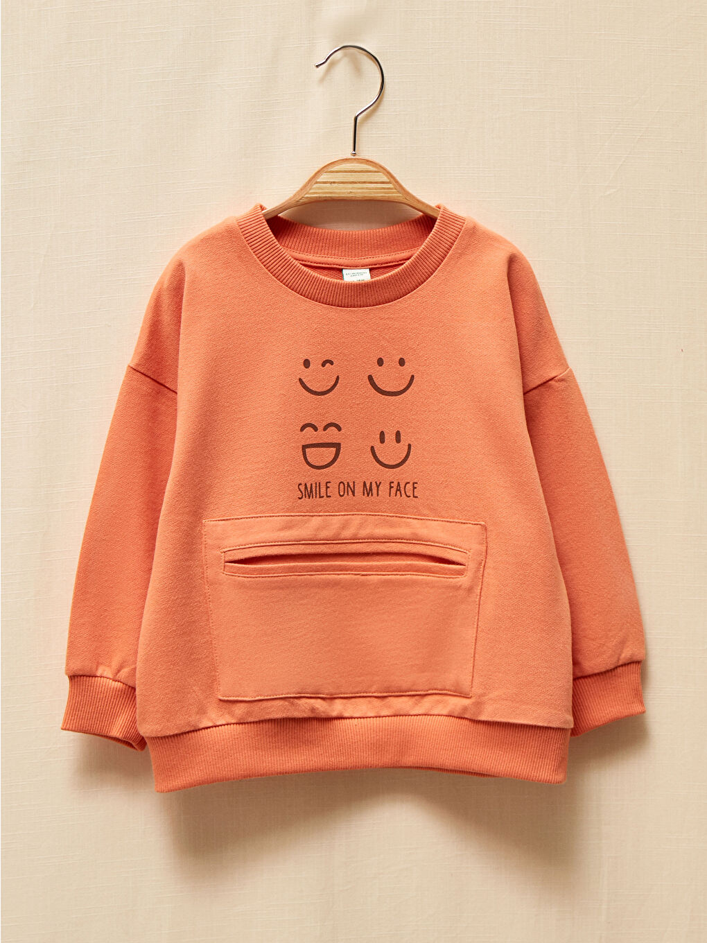 Crew Neck Long Sleeve Oversized Printed Organic Cotton Baby Boy Sweatshirt