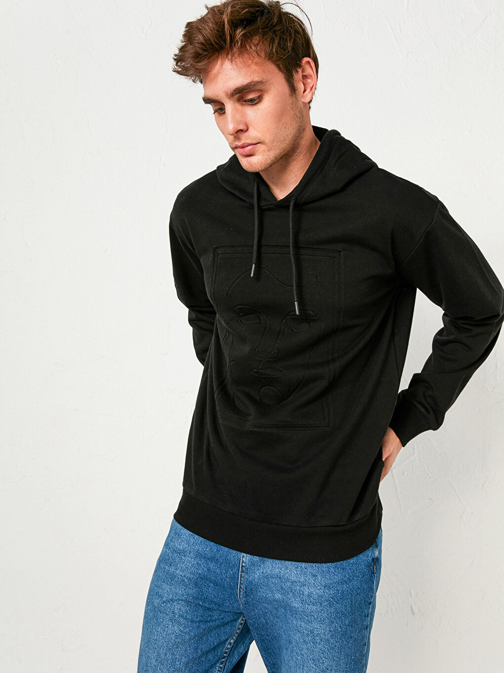 Long Sleeve Printed Men's Hoodie