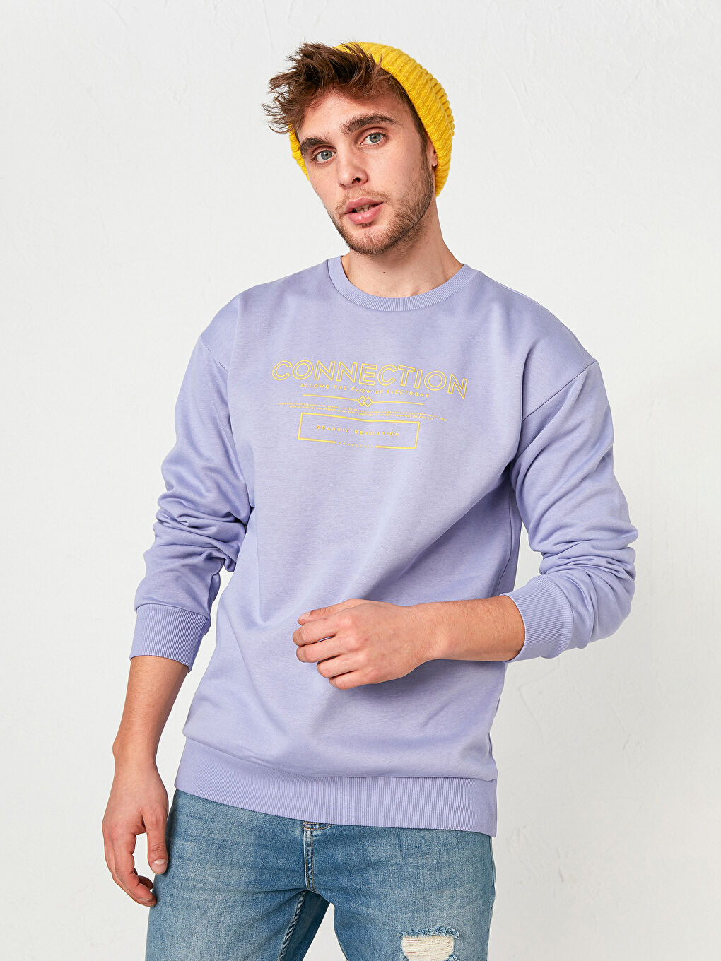 Sweat-shirt Épais Imprimé Col Rond