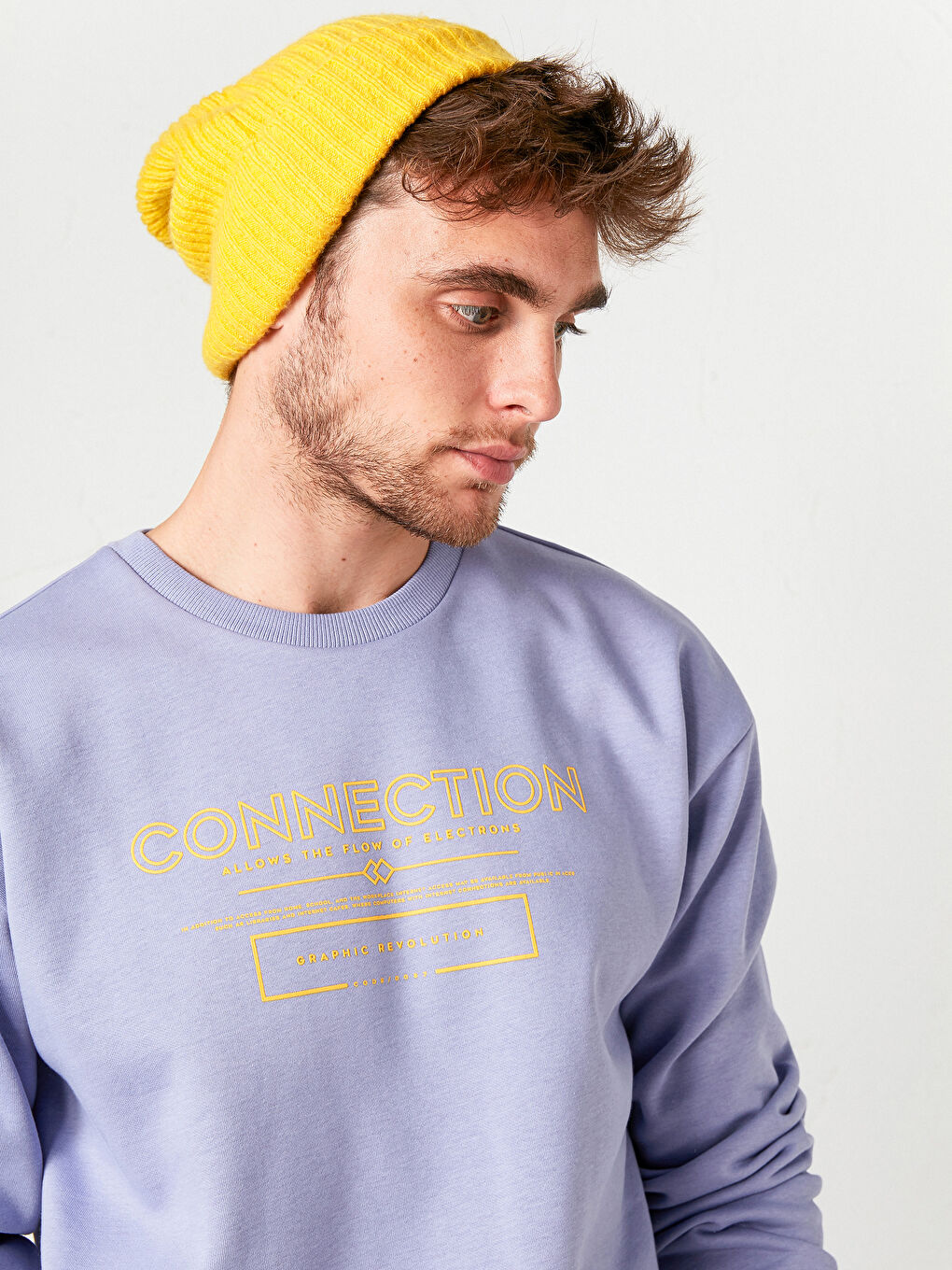 Sweat-shirt Épais Imprimé Col Rond-1