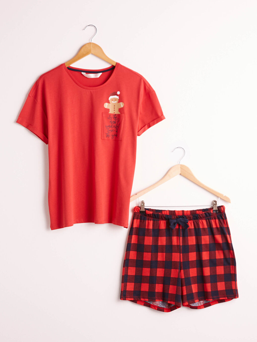 Пижамный комплект с шортами с принтом-5