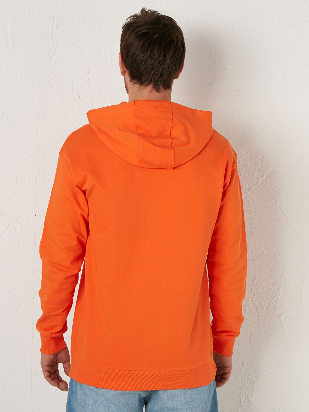 هودي مطبوع كم طويل للرجال-3