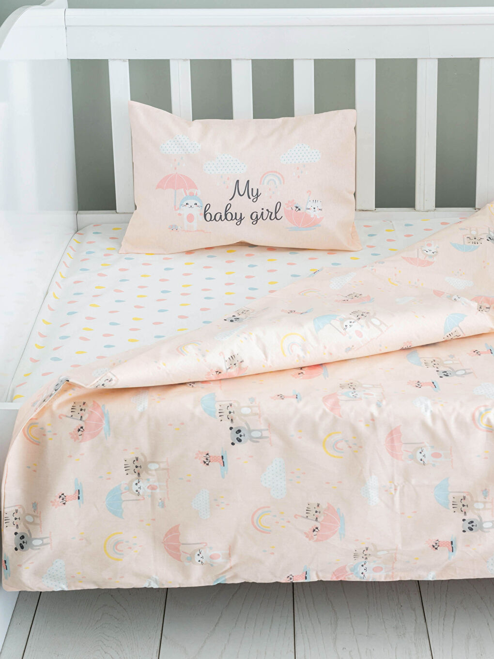 Ensemble Housse De Couette Bébé Imprimée Fille