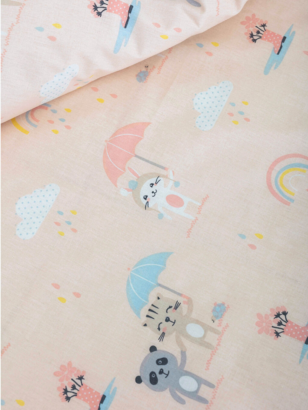 Ensemble Housse De Couette Bébé Imprimée Fille-3