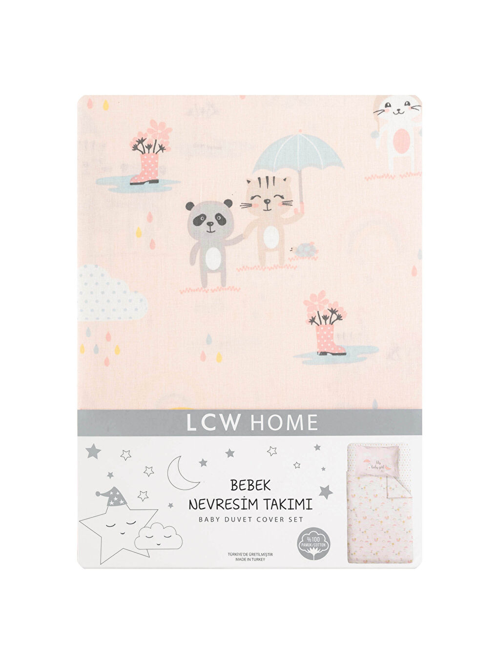 Ensemble Housse De Couette Bébé Imprimée Fille-5