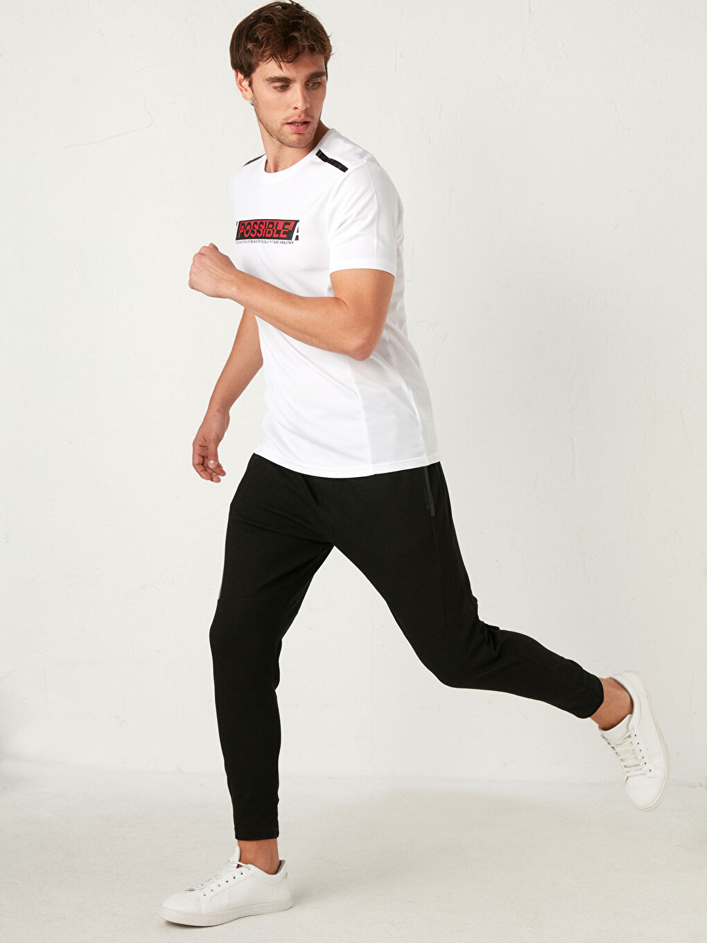 Rundhalsausschnitt Aktives Sport-T-Shirt-1