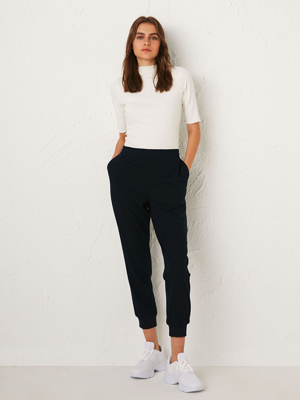 Pantalon Taille Haute Poly Viscose-2