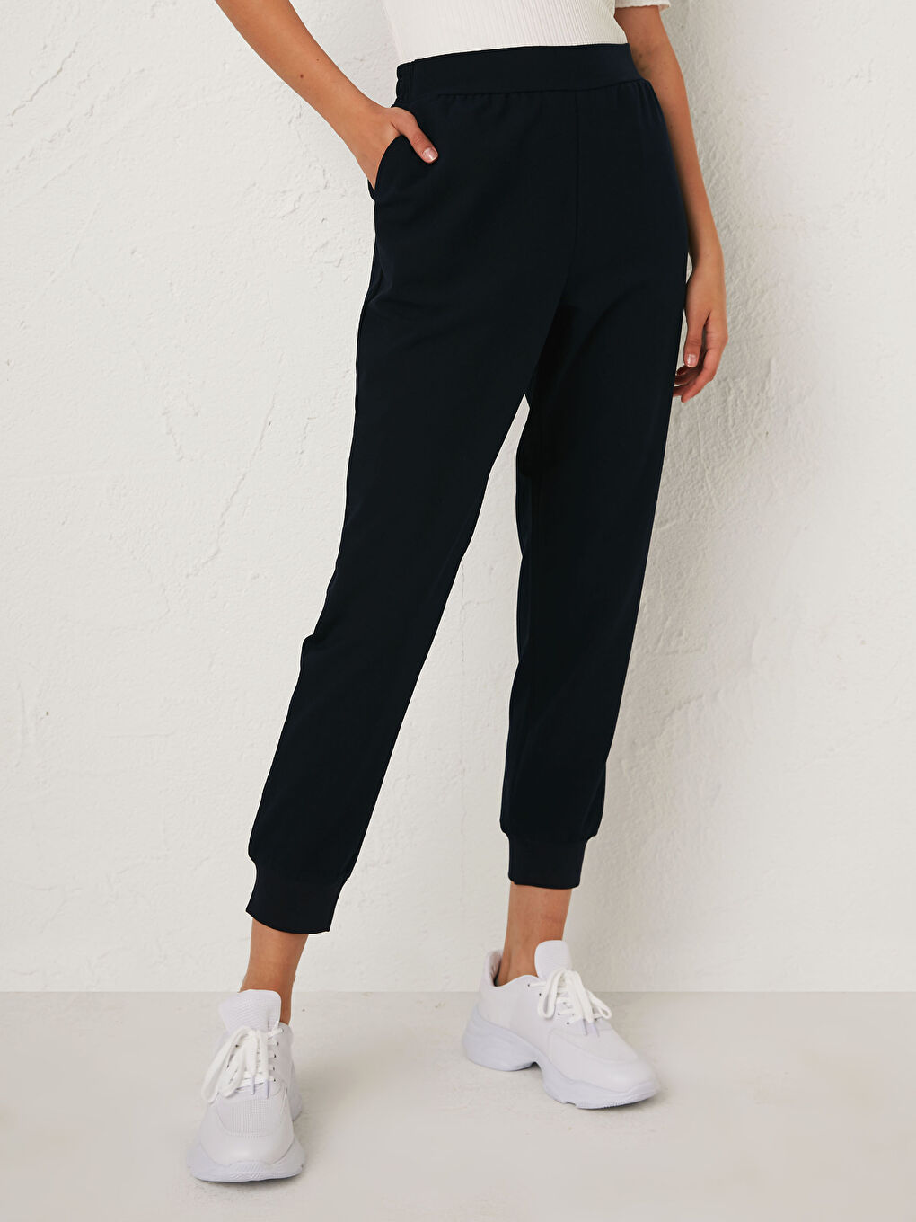 Pantalon Taille Haute Poly Viscose-3