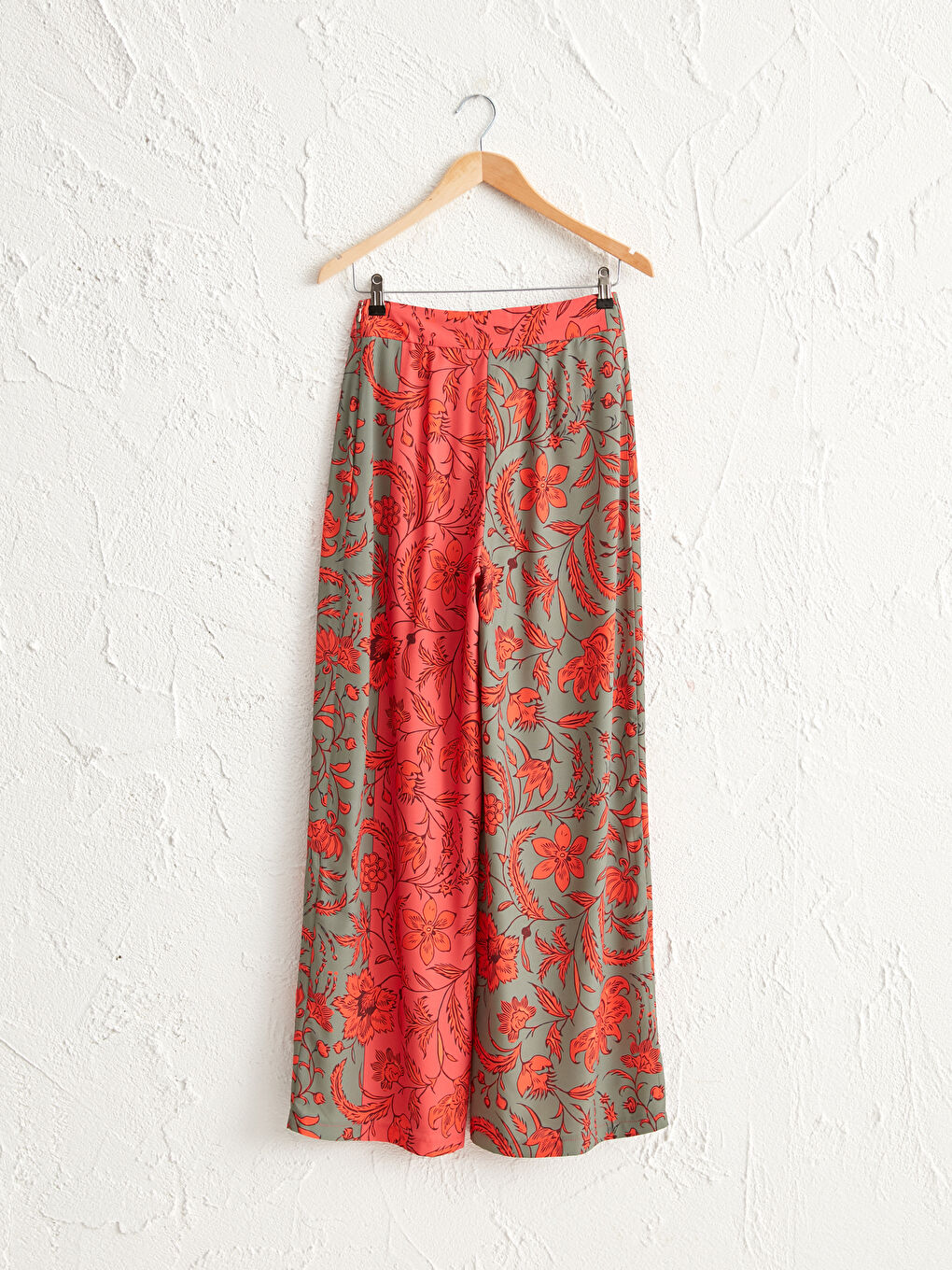 Pantalon Palazzo Femme à Taille Nouée Coupe Confortable avec Détails Poches-4