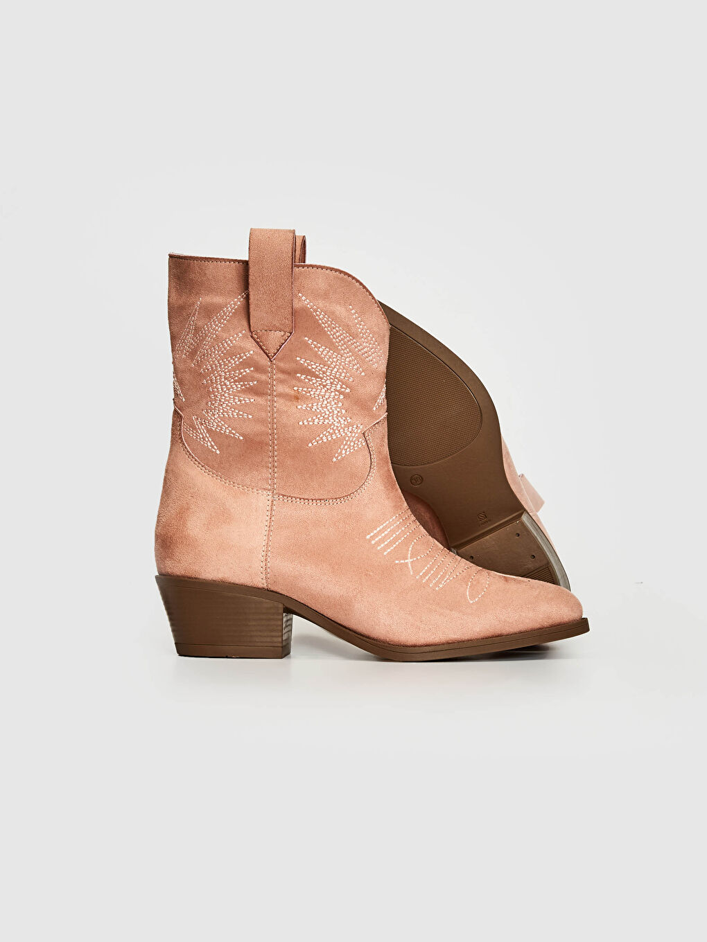 Pembe Kadın Topuklu Bot-3