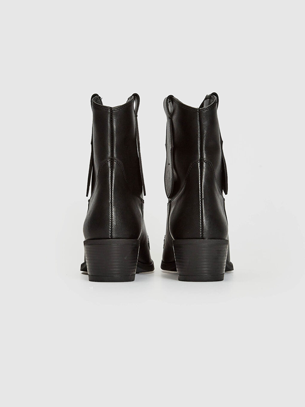 Siyah Kadın Deri Görünümlü Bot-6