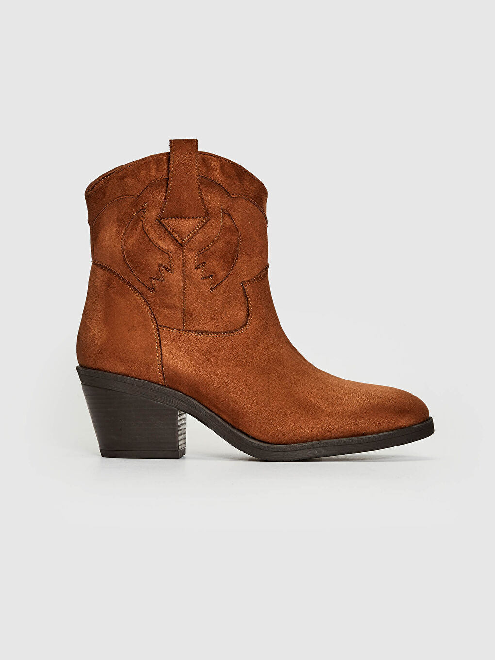 Bej Kadın Topuklu Bilek Boy Bot-3