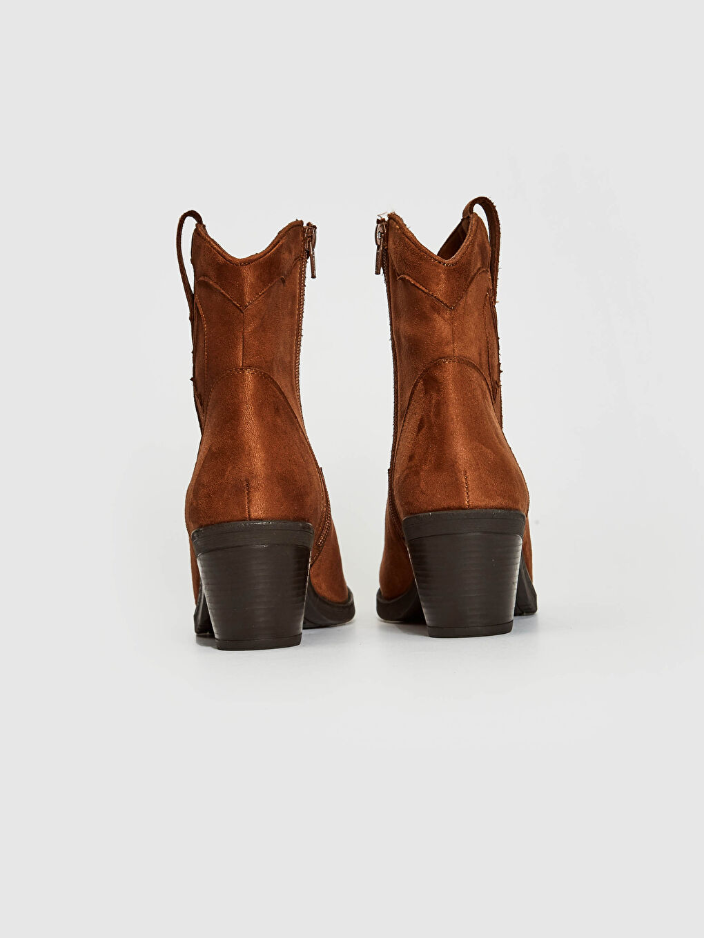 Bej Kadın Topuklu Bilek Boy Bot-7