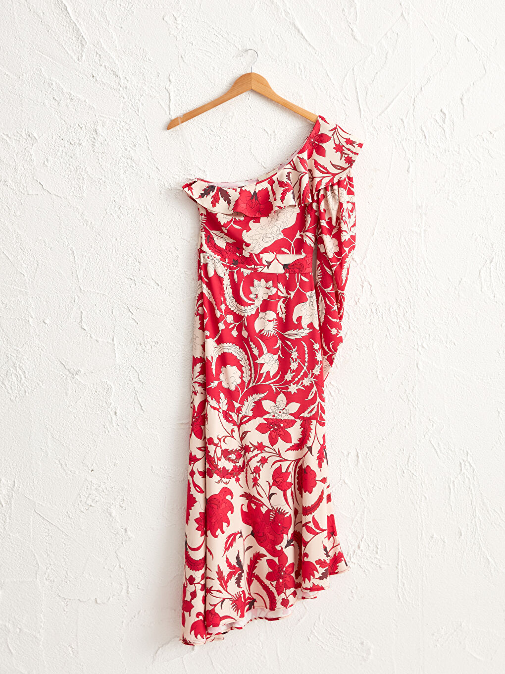 Floral Asymmetrical Cut Women's Dress-7