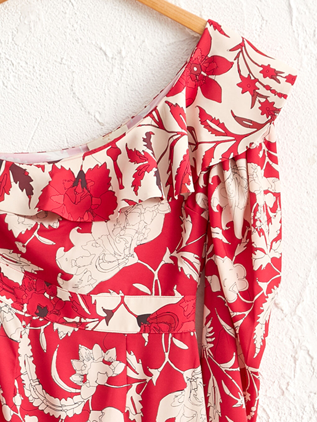 Floral Asymmetrical Cut Women's Dress-9