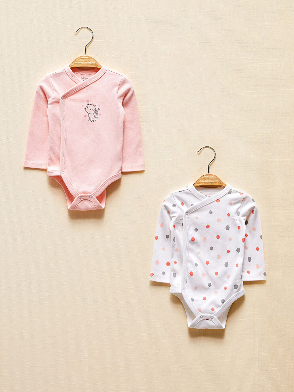 بدلة جسم بنات رضع عضوية بسحاب - قطعتين-2