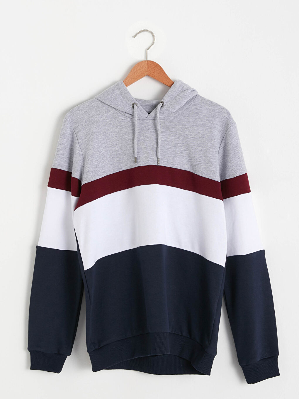 Hooded Color Block Hoodie-6