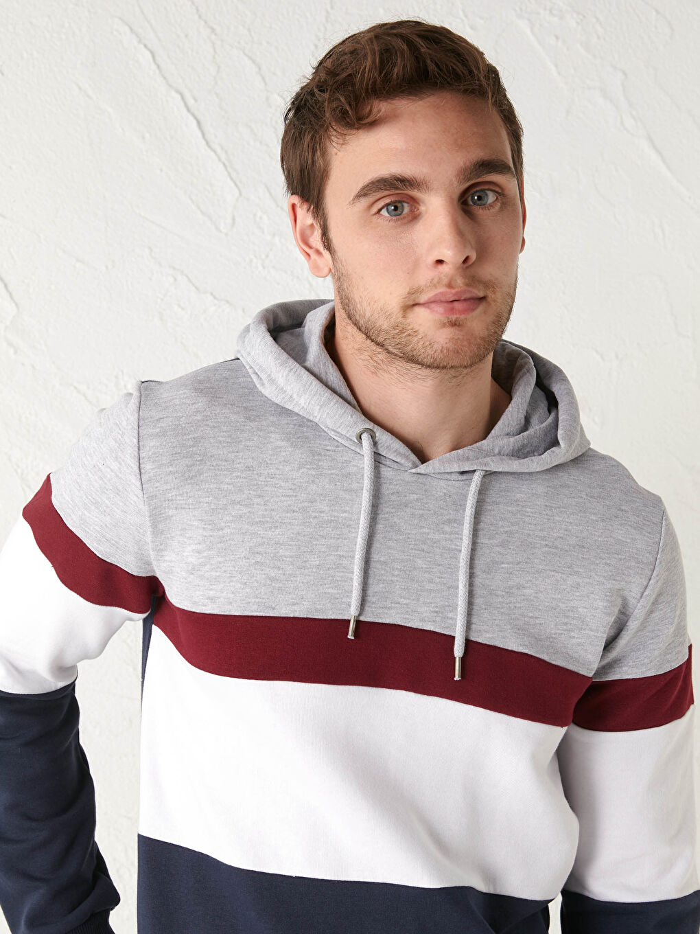 Hooded Color Block Hoodie-4