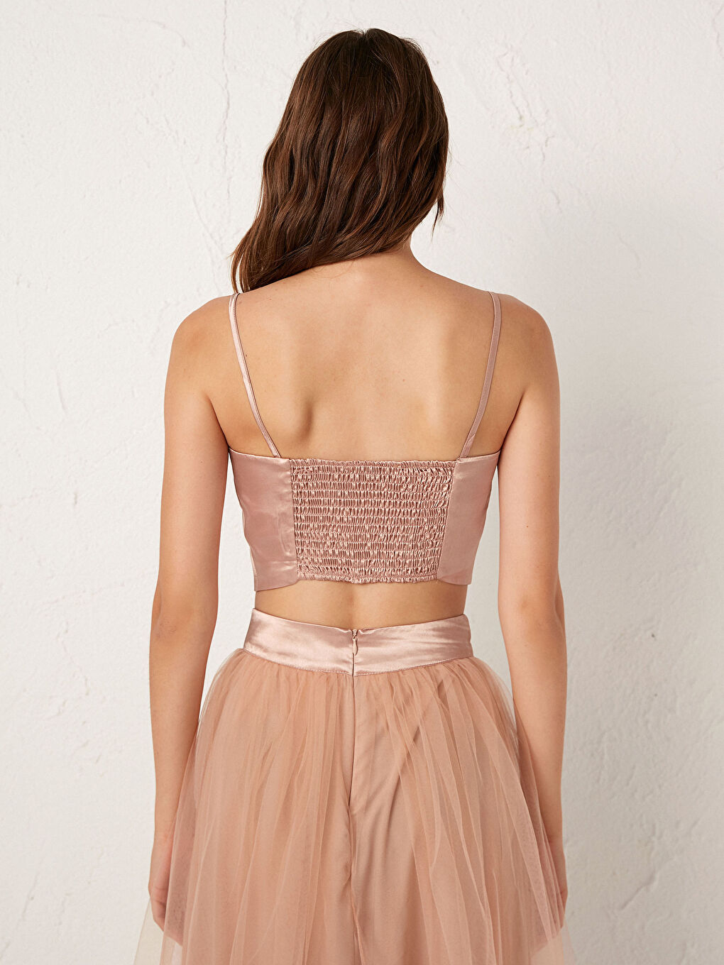 Askılı Saten Bluz-4