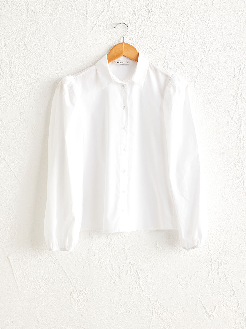 Standard Fit Long Sleeve Women's Plain Poplin Shirt-6