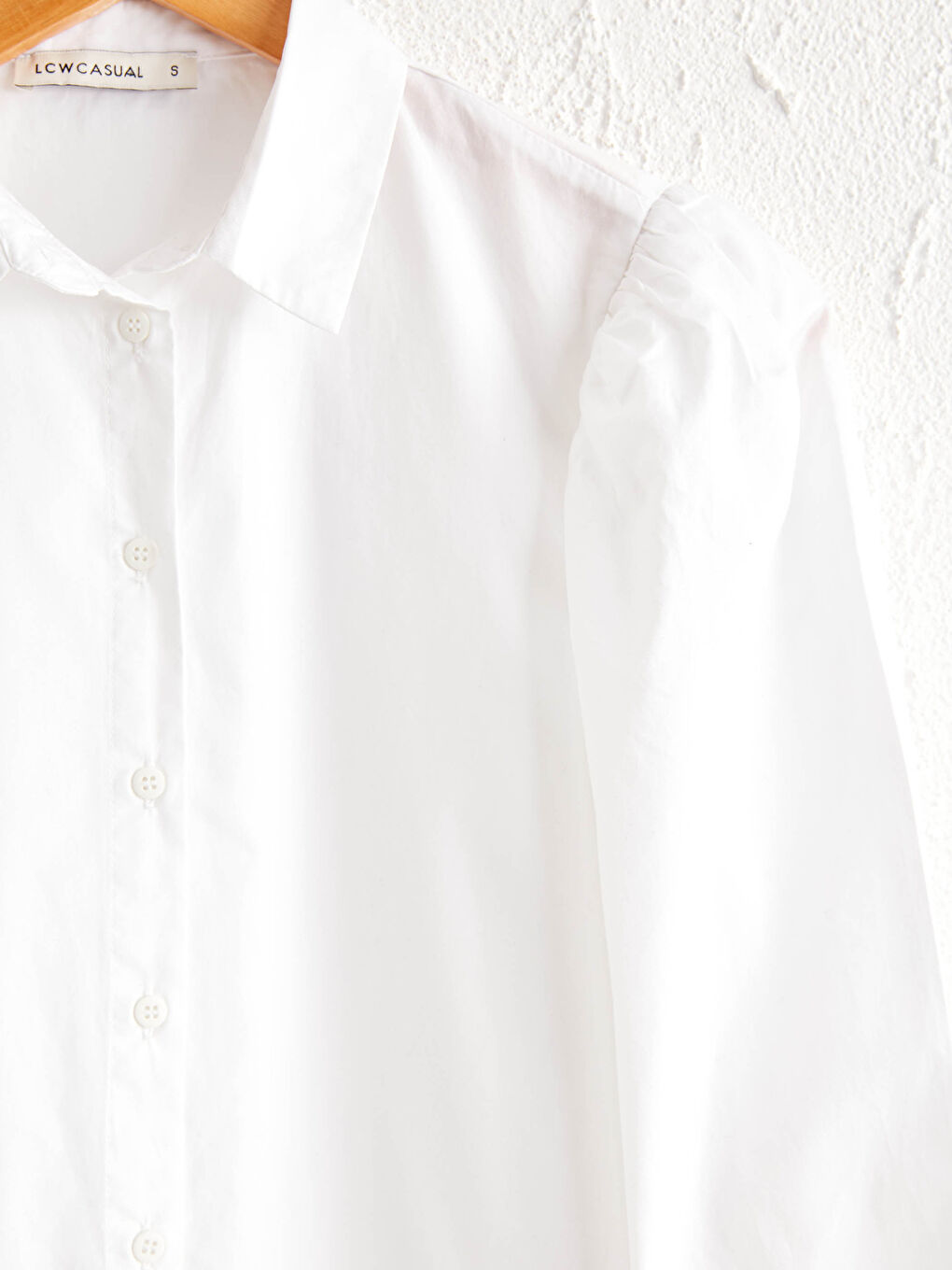 Standard Fit Long Sleeve Women's Plain Poplin Shirt-7