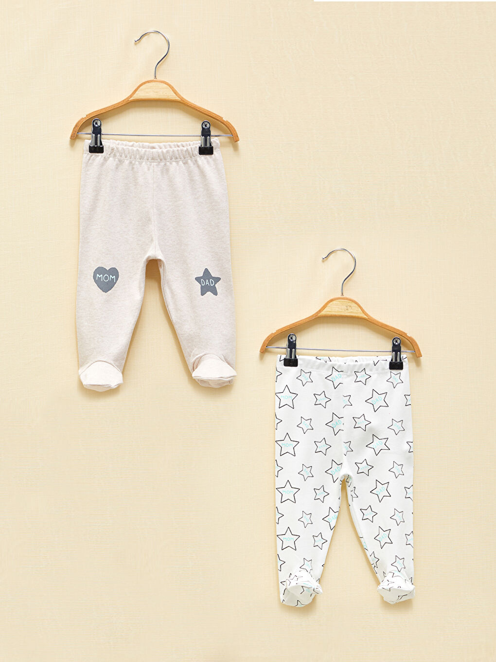 Новорожденные Брюки с Ножками из Органического Хлопка 2 Штуки-1