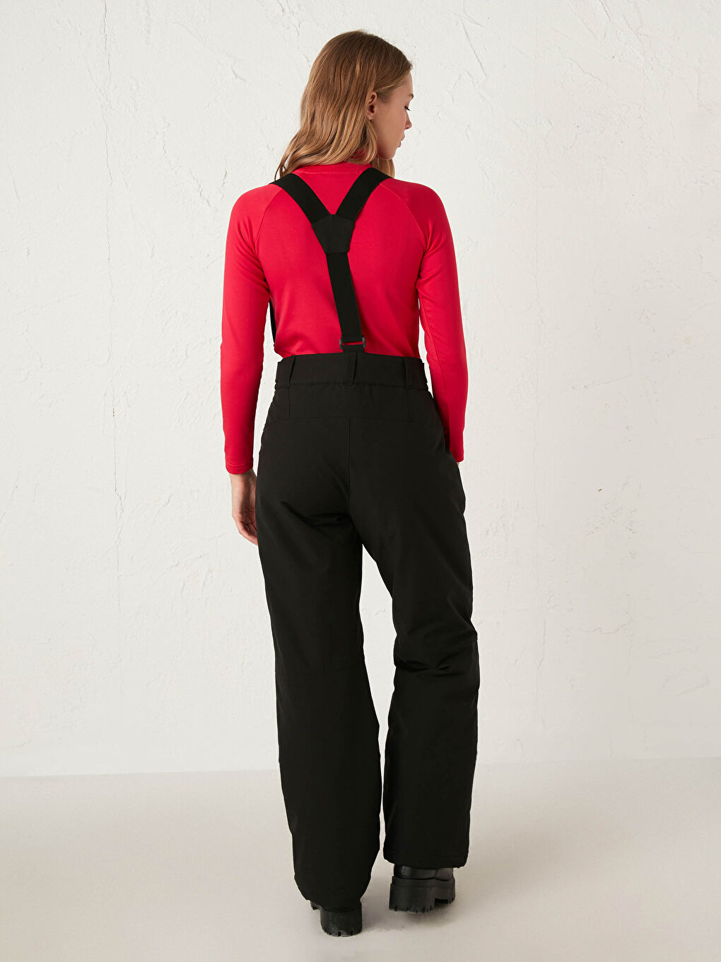 Siyah Askılı Kayak Pantolonu-5