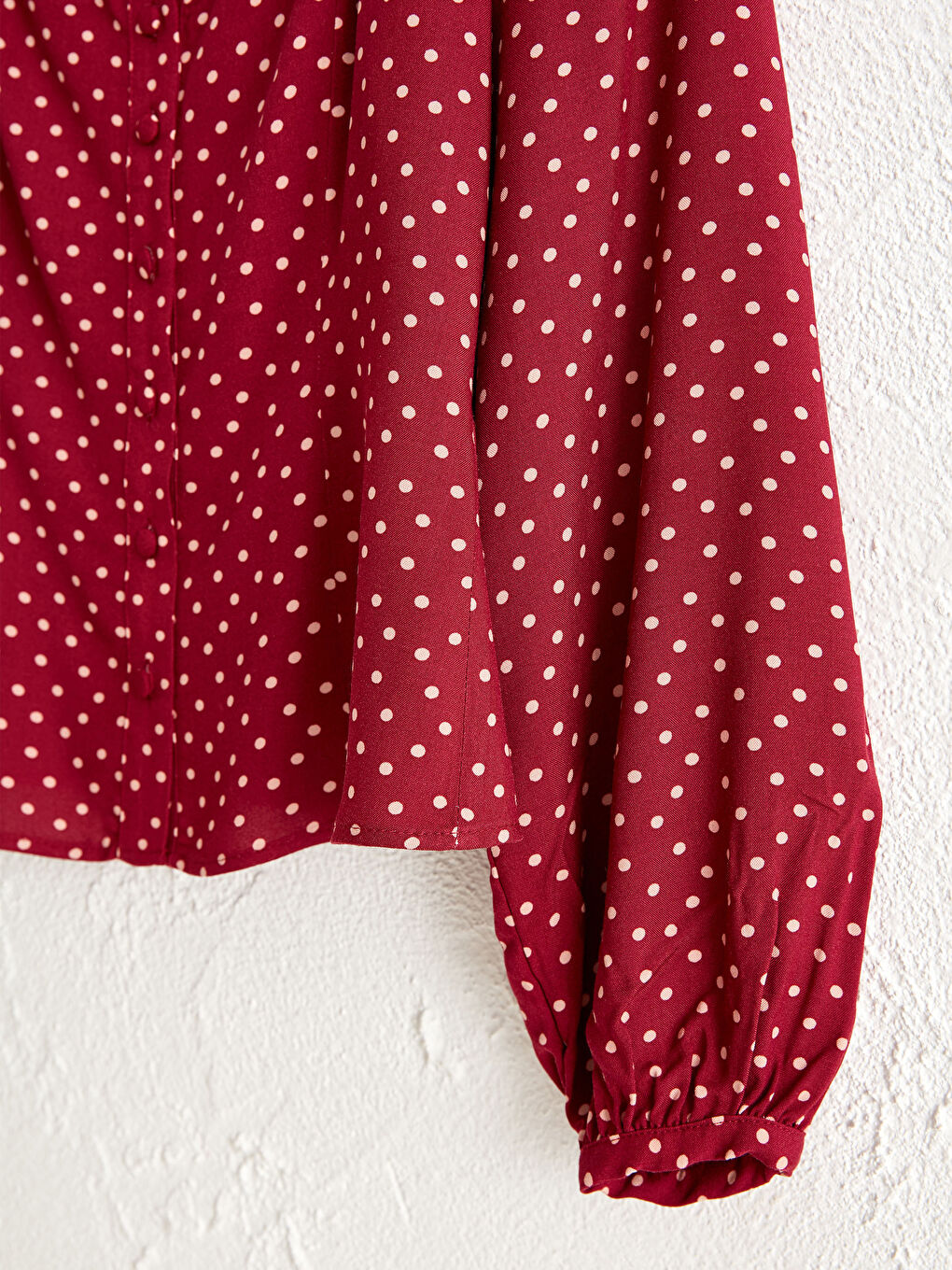 Square Neck Polka Dot Blouse-3