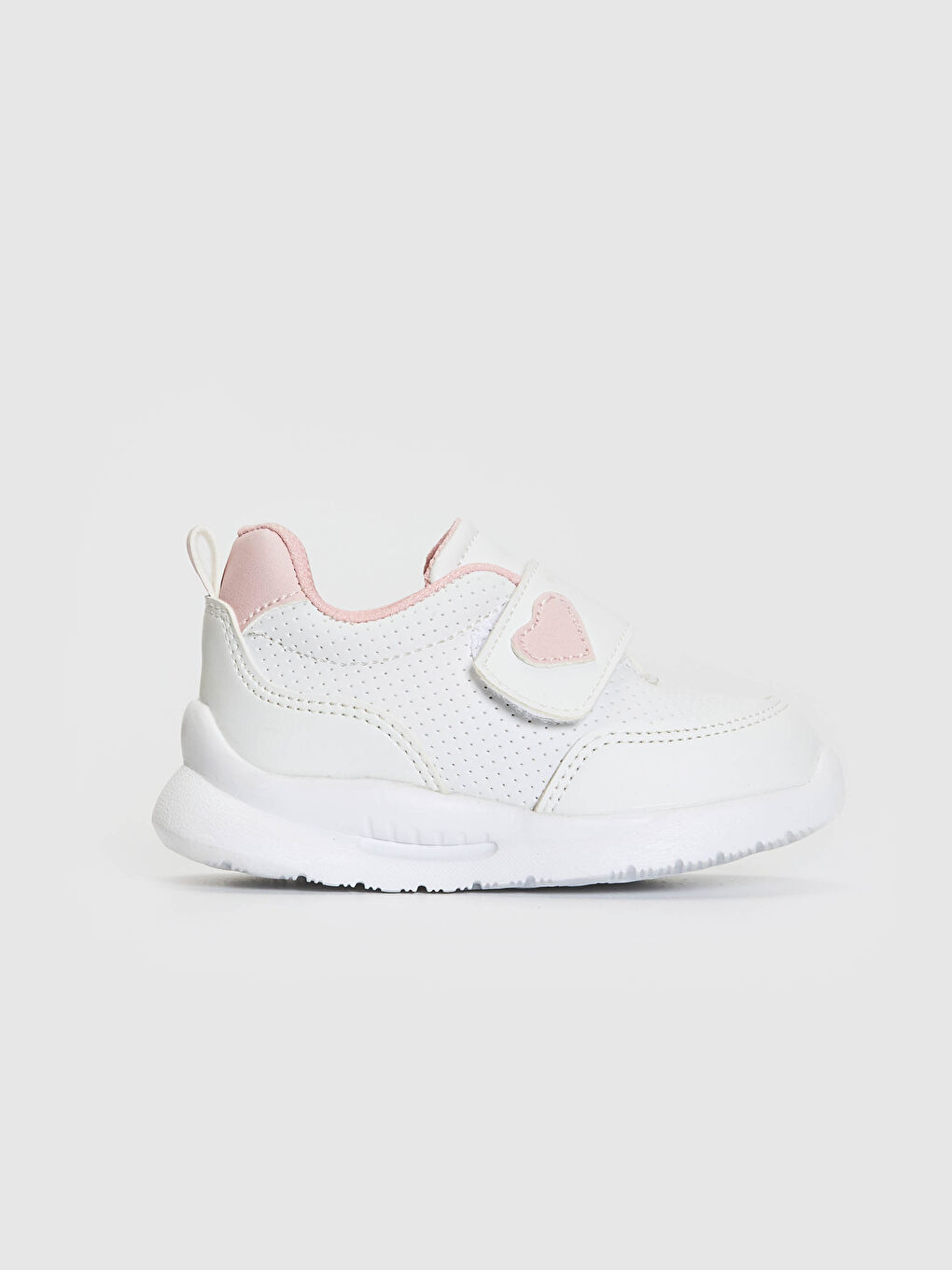 Beyaz Kız Bebek Cırt Cırtlı Yürüme Öncesi Ayakkabı