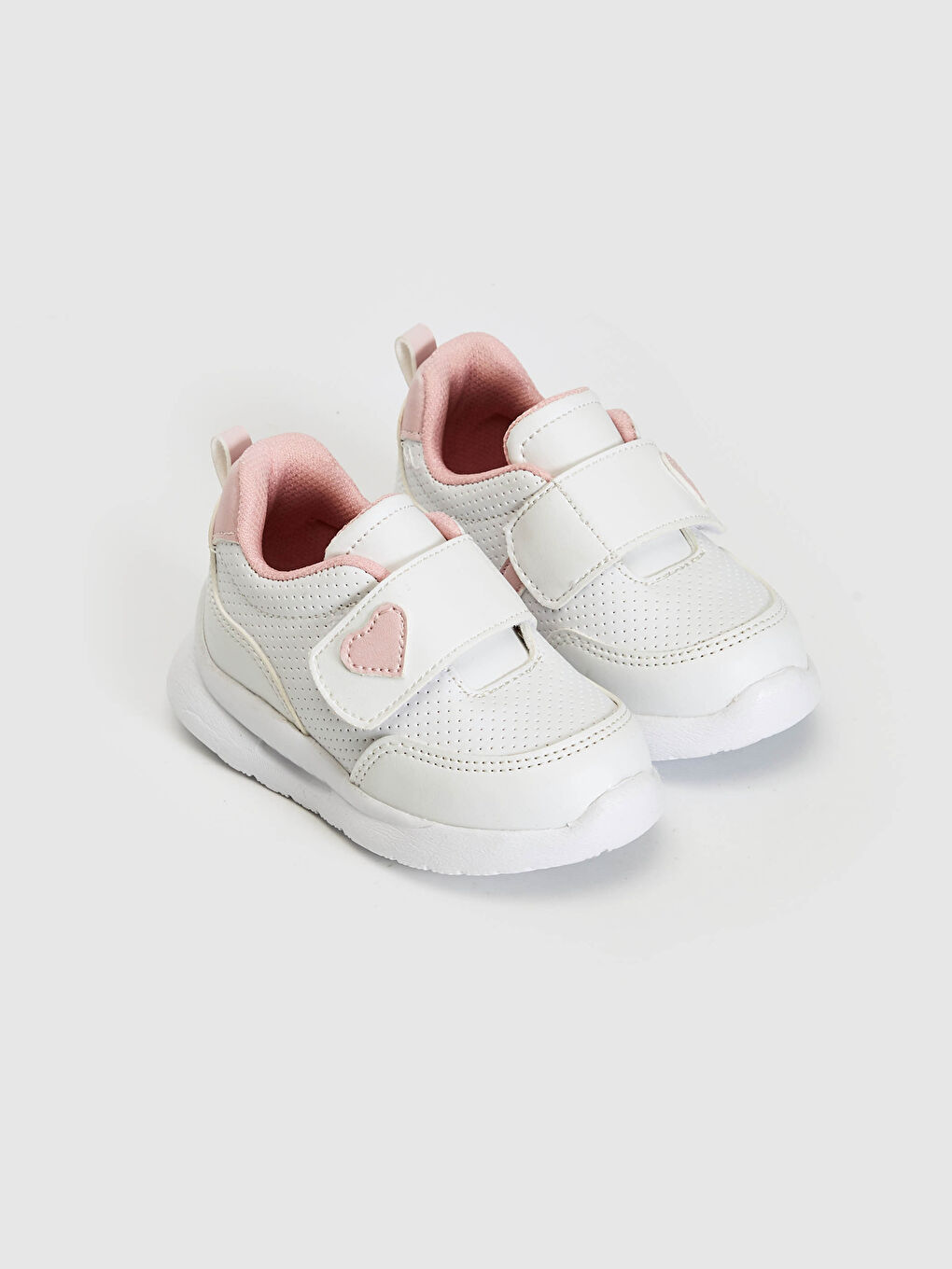 Beyaz Kız Bebek Cırt Cırtlı Yürüme Öncesi Ayakkabı-1