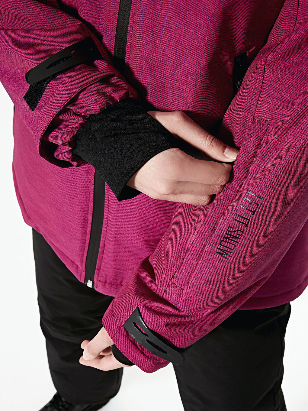 Women's Ski Jacket With Hooded Straight Long Sleeve-2