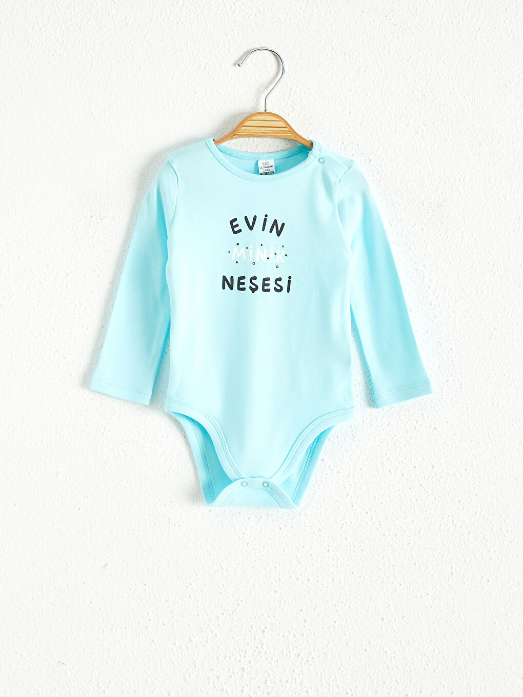 Turkuaz Kız Bebek Baskılı Çıtçıtlı Body