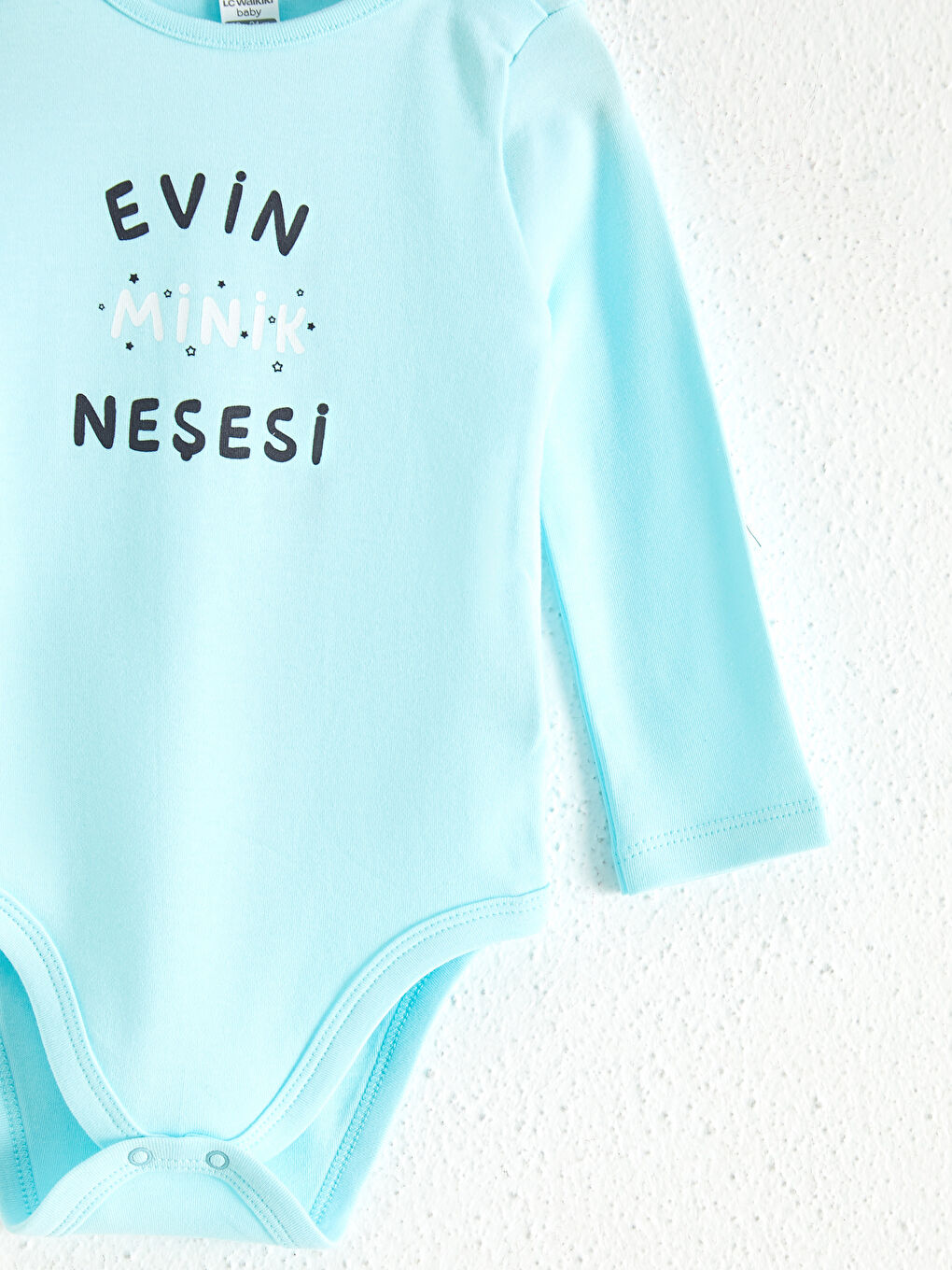 Turkuaz Kız Bebek Baskılı Çıtçıtlı Body-3