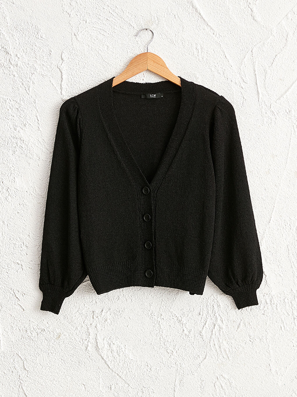 LCW Vision V-Neck Lightweight Tricot Cardigan -0WFB62Z8-CVL
