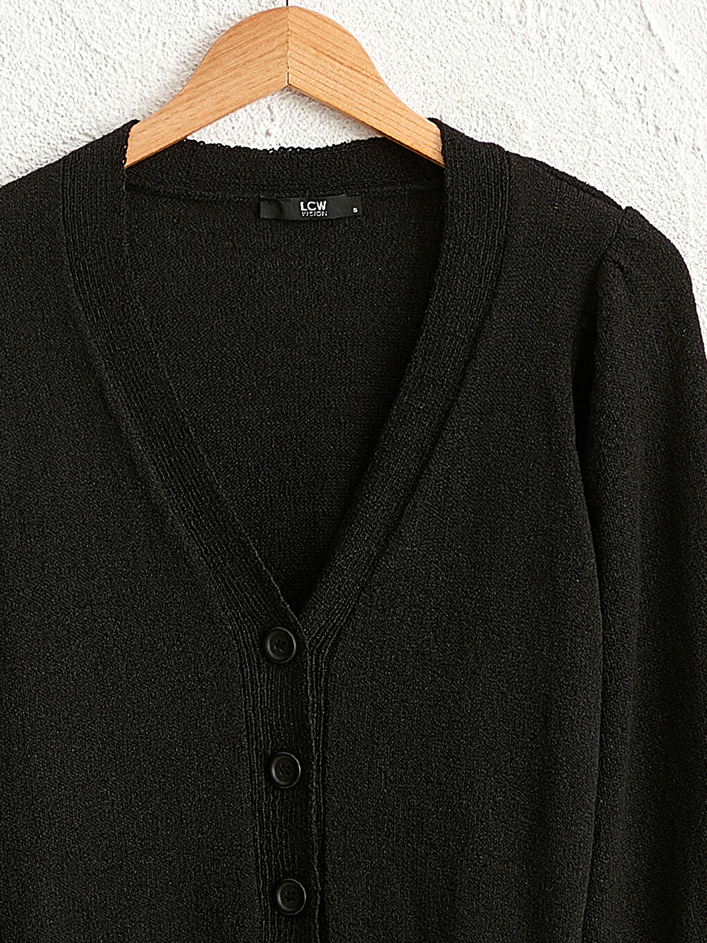 LCW Vision V-Neck Lightweight Tricot Cardigan -0WFB62Z8-CVL