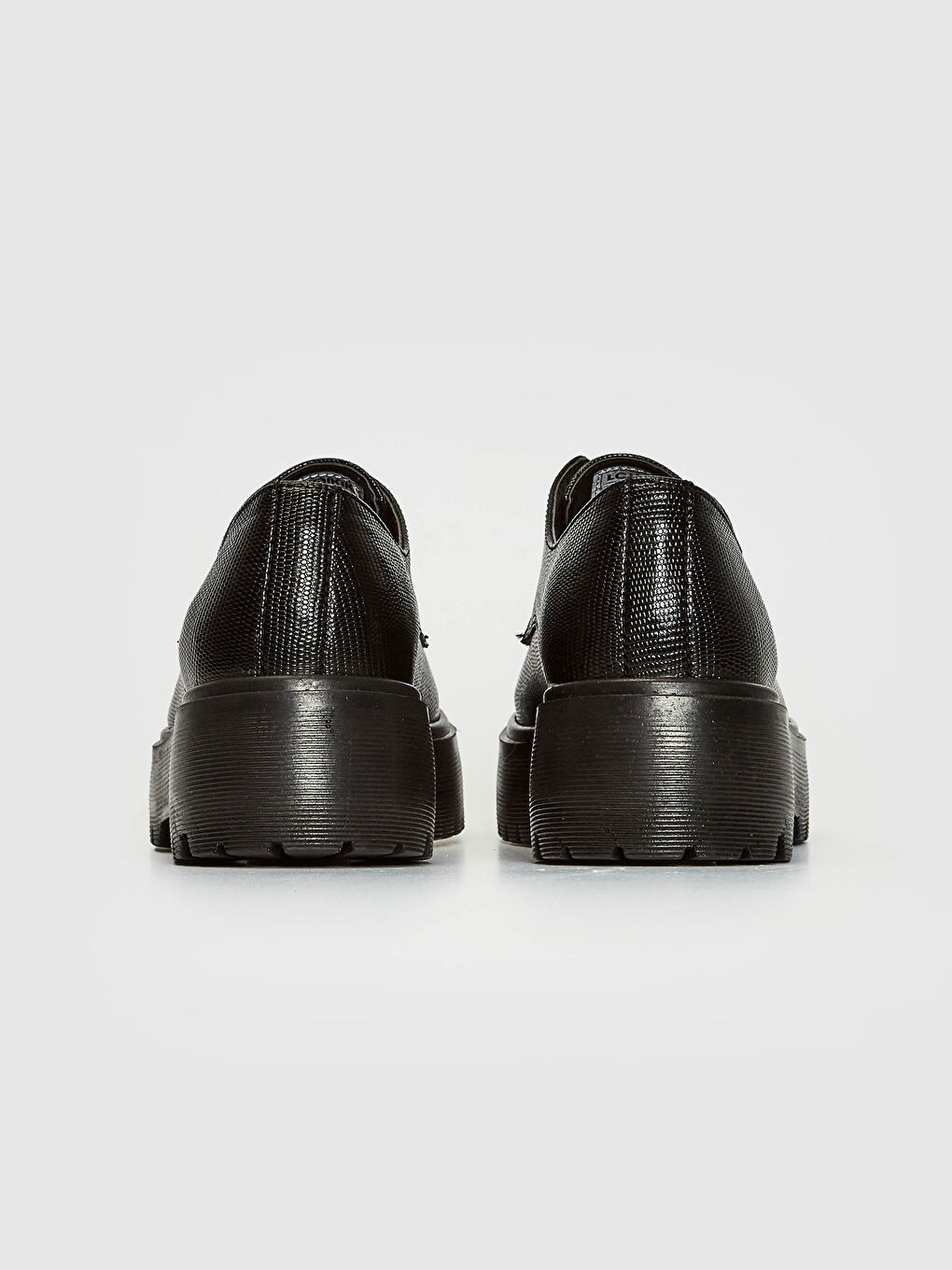 Siyah Kadın Bağcıklı Oxford Ayakkabı-4