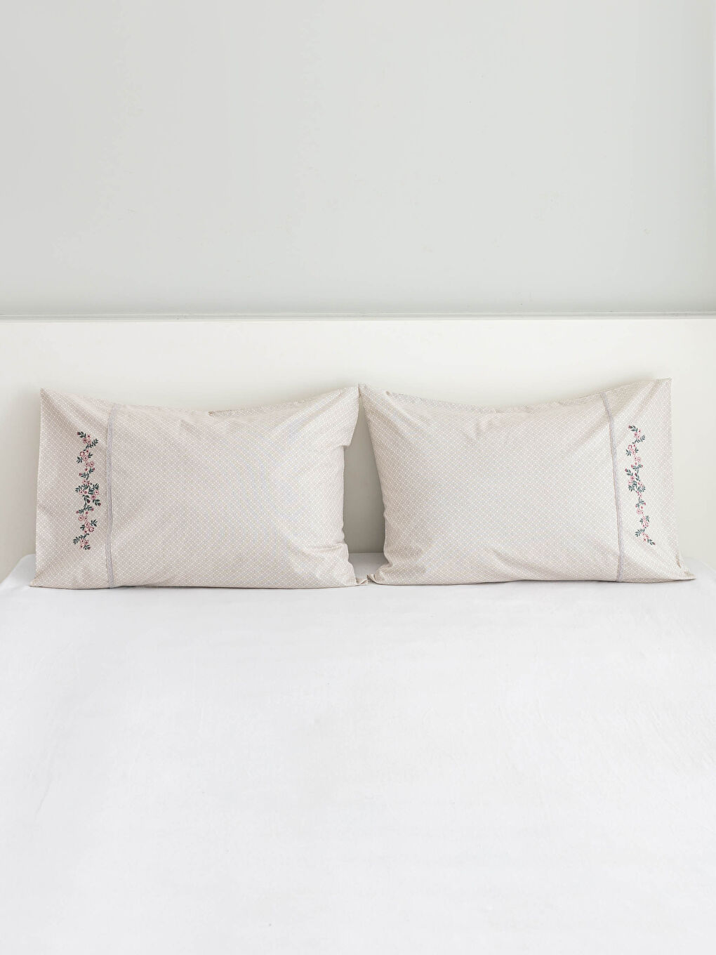 Taie d'Oreiller Imprimée Florale, Lot de 2-1