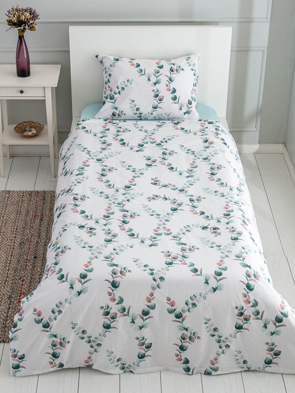 Yeşil Tek Kişilik  Nevresim Takımı-2