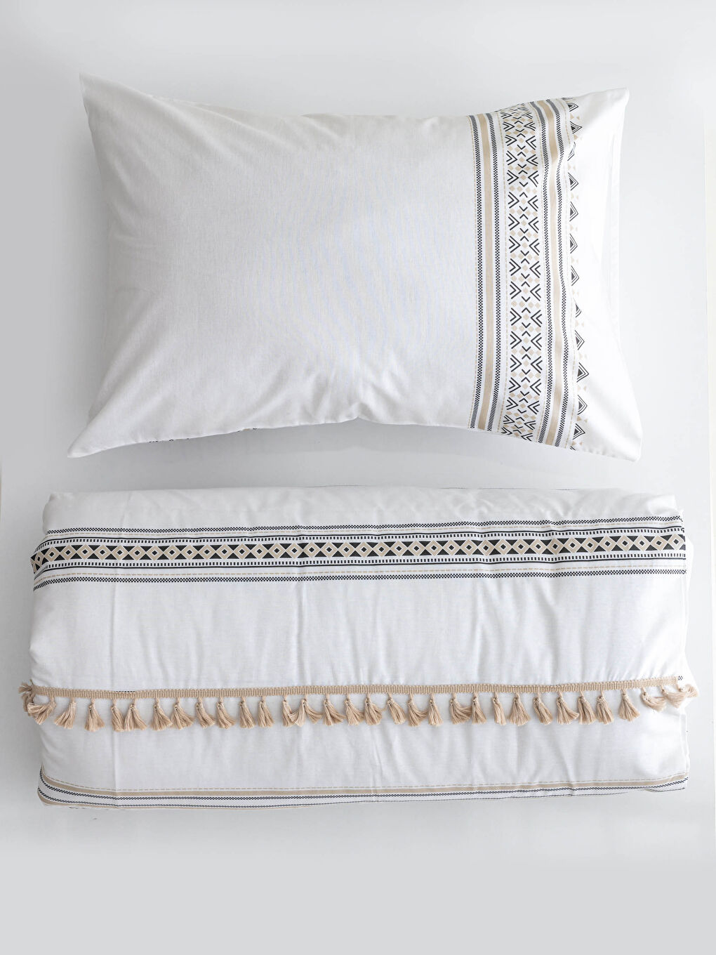 Parure de couette simple à motif ethnique-1