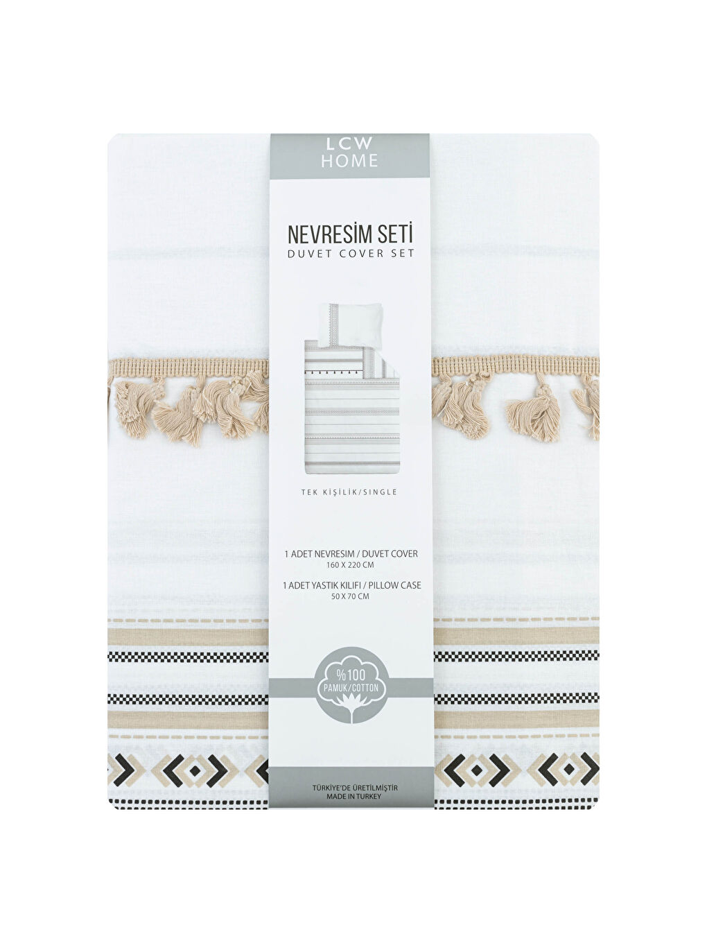 Parure de couette simple à motif ethnique-5