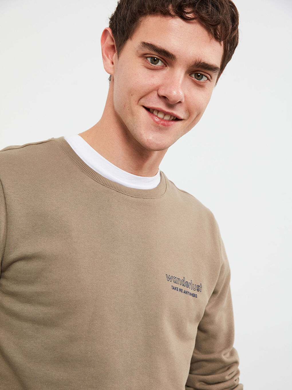 Crew Neck Printed Heavy Sweatshirt-3