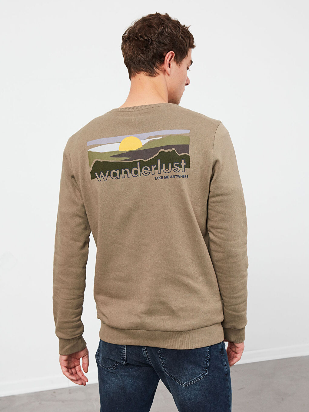 Crew Neck Printed Heavy Sweatshirt-5