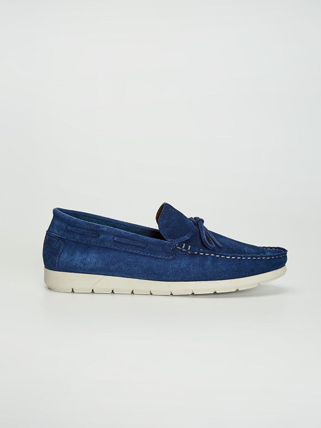 Lacivert Hakiki Deri Erkek Loafer Ayakkabı