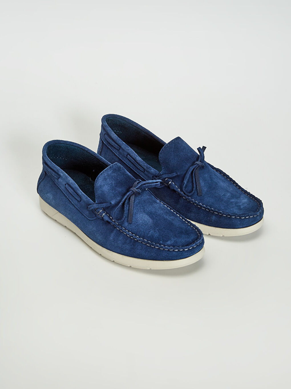 Lacivert Hakiki Deri Erkek Loafer Ayakkabı-1