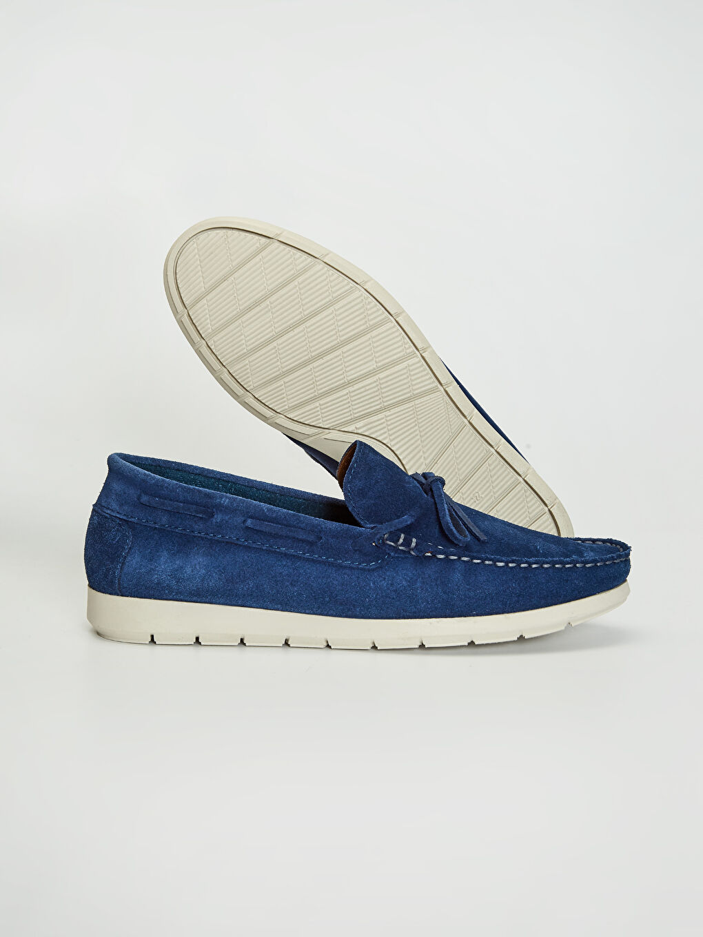 Lacivert Hakiki Deri Erkek Loafer Ayakkabı-2