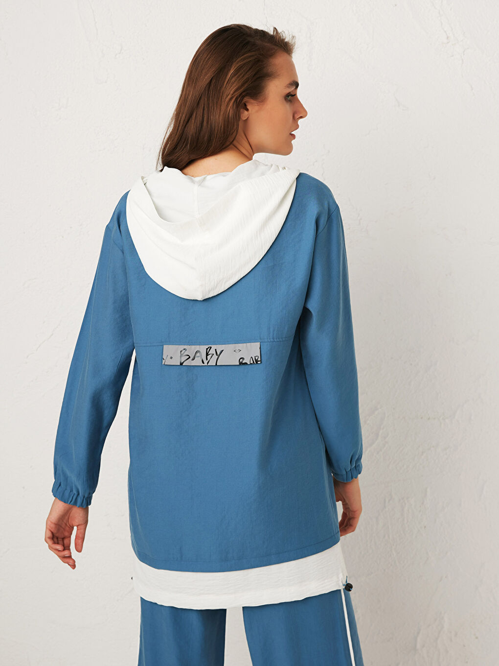 Rahat Kalıp Uzun Kollu Kadın Cep Detaylı Tunik-5