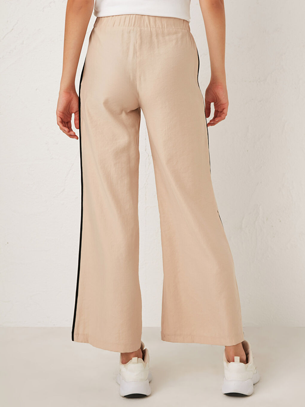 Elastic Waist Palazzo Pants-3