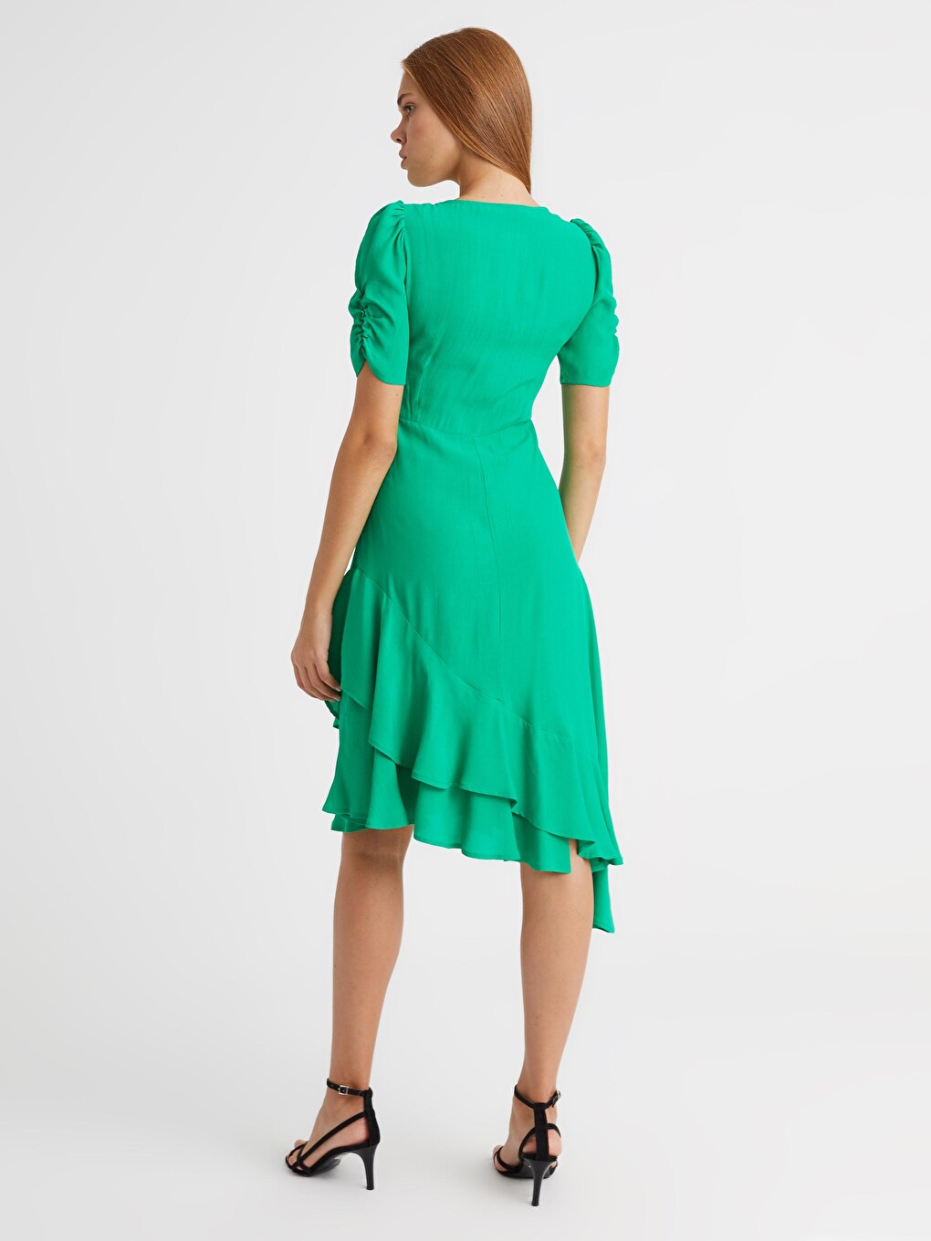 Rochie Asimetrică cu Volane-3