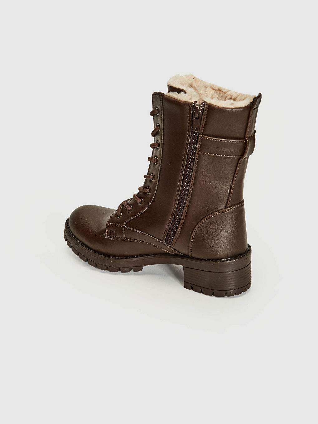 Kahverengi Kadın Bağcıklı Postal Bot-5